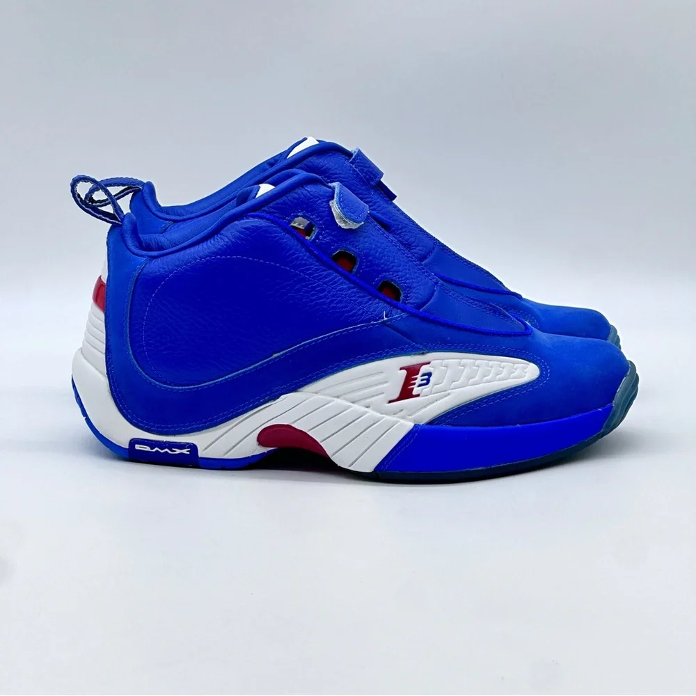 RARE Reebok Basketball Shoes Solution Mid Mens Blue Allen Iverson Sneakers Reebok Solution Mid Allen Iverson Men Size 8 Electic Blue  main image 4